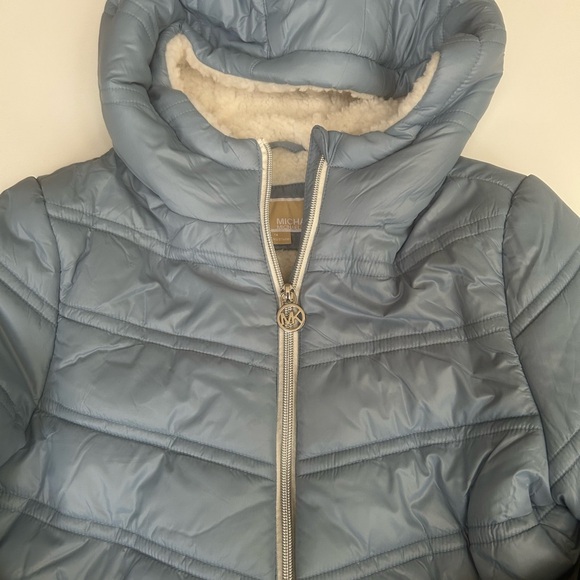 Michael Kors Kids Light Blue Puffer Jacket - Picture 2 of 6